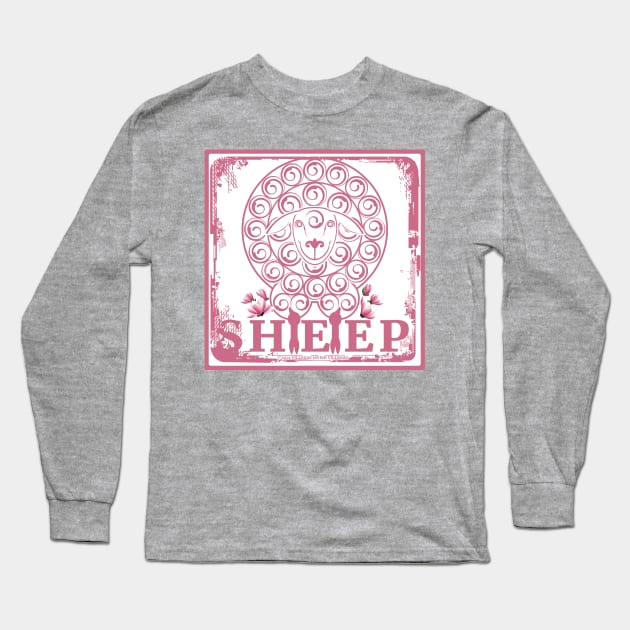Pink white sheep Long Sleeve T-Shirt by vjvgraphiks